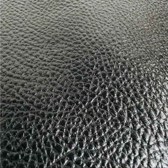 India Hicks Black Leather Solitare Shoulder Bag Purse Tote Gold Hardware - Picture 14 of 14